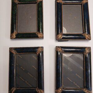 GREEN 4 X 6 FRAMES by ANTIQUE COLLECTION  (Set of 4)